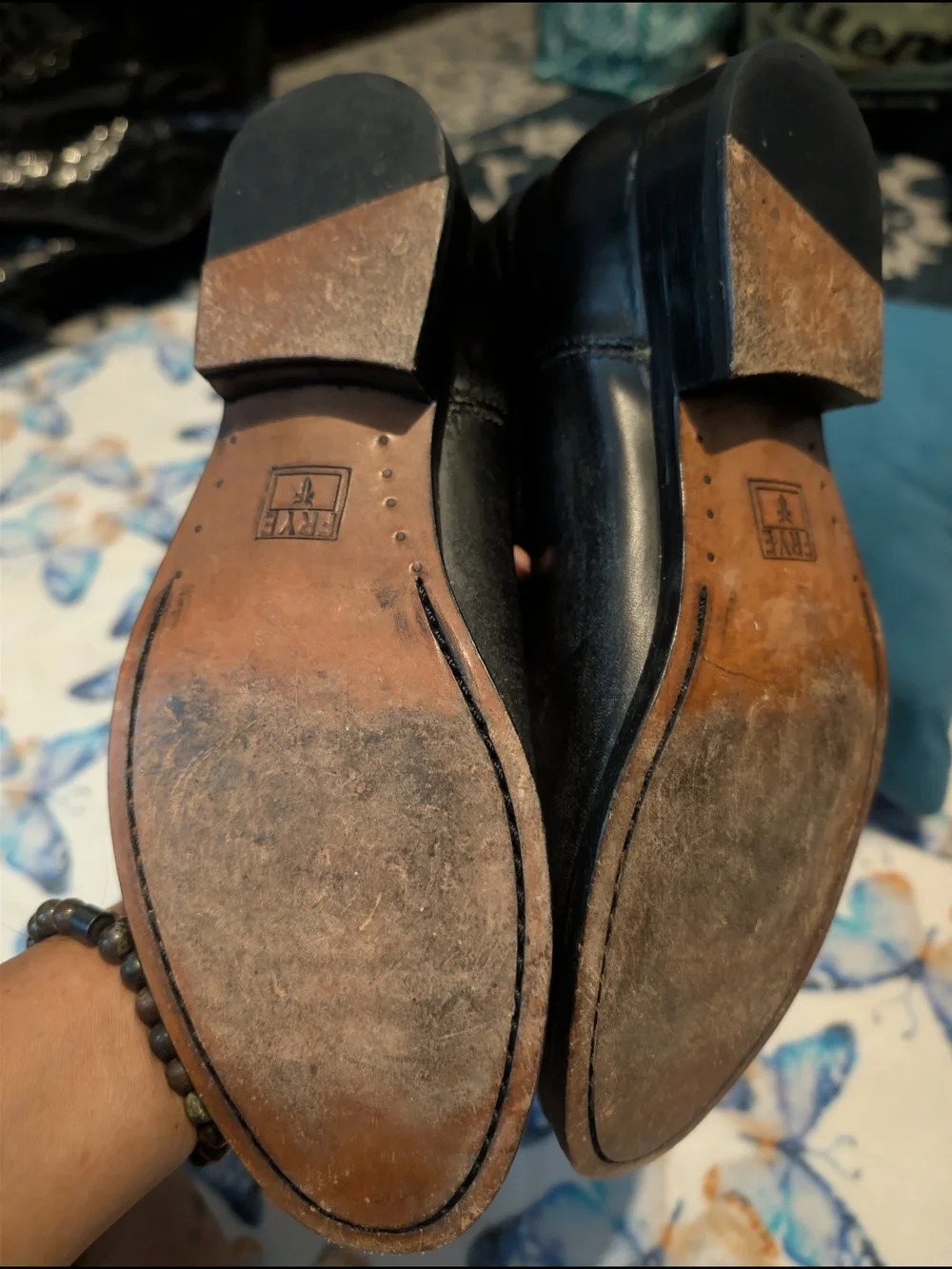Frye Melissa Tall Black Leather Riding Boots